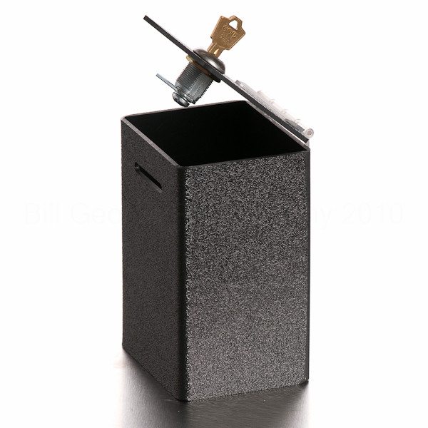 Black ABS Countertop Tip Box - 4W x 6H x 3-1/2D