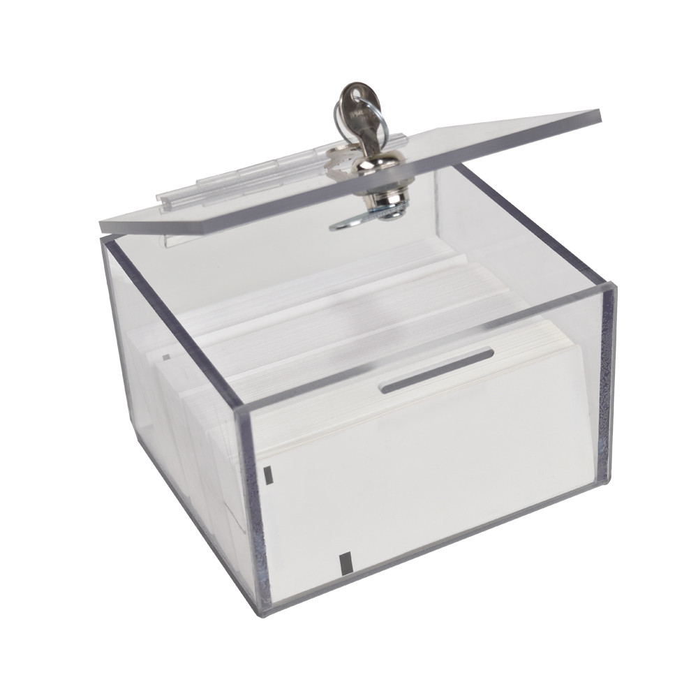 Clear Polycarbonate TITO Slot Ticket Paper Box with Keyed Differently Lock 