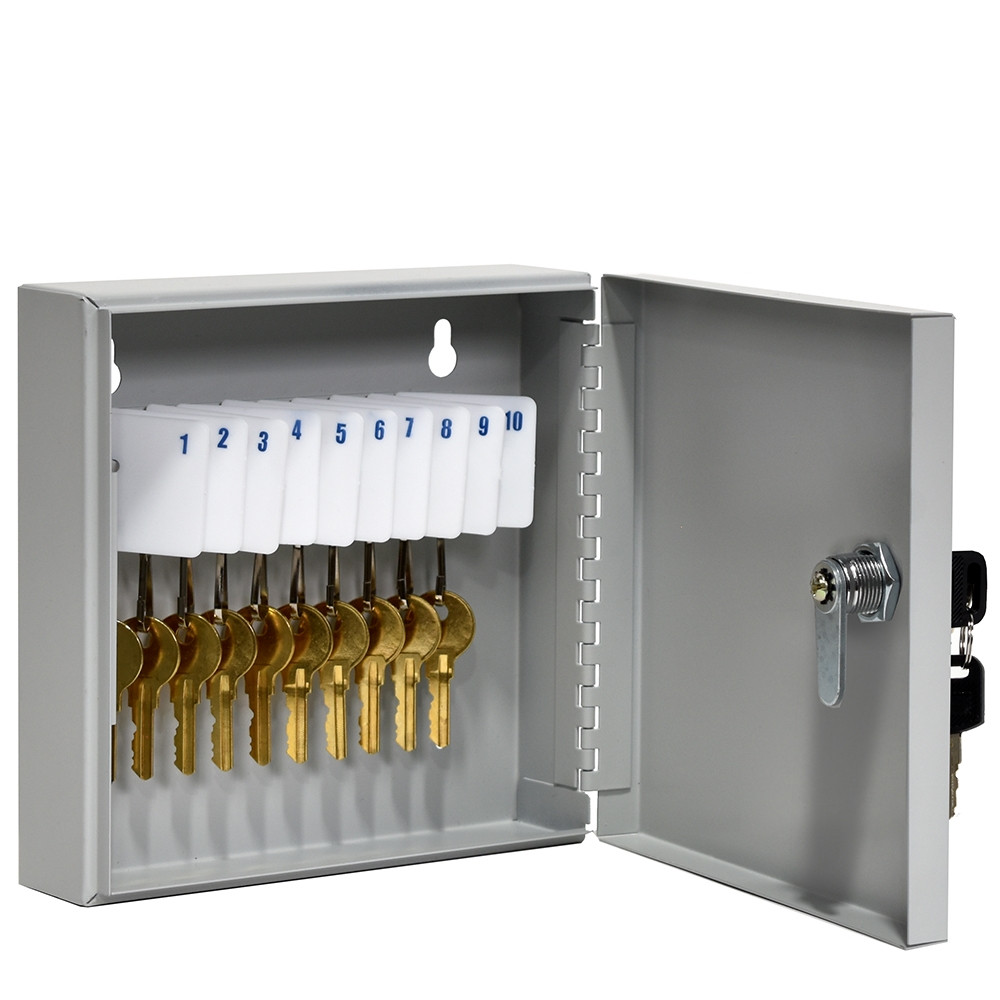 Single Lock Fort Knox™ Key Cabinet - 10 Key Capacity - Keyed Differently - Open Door