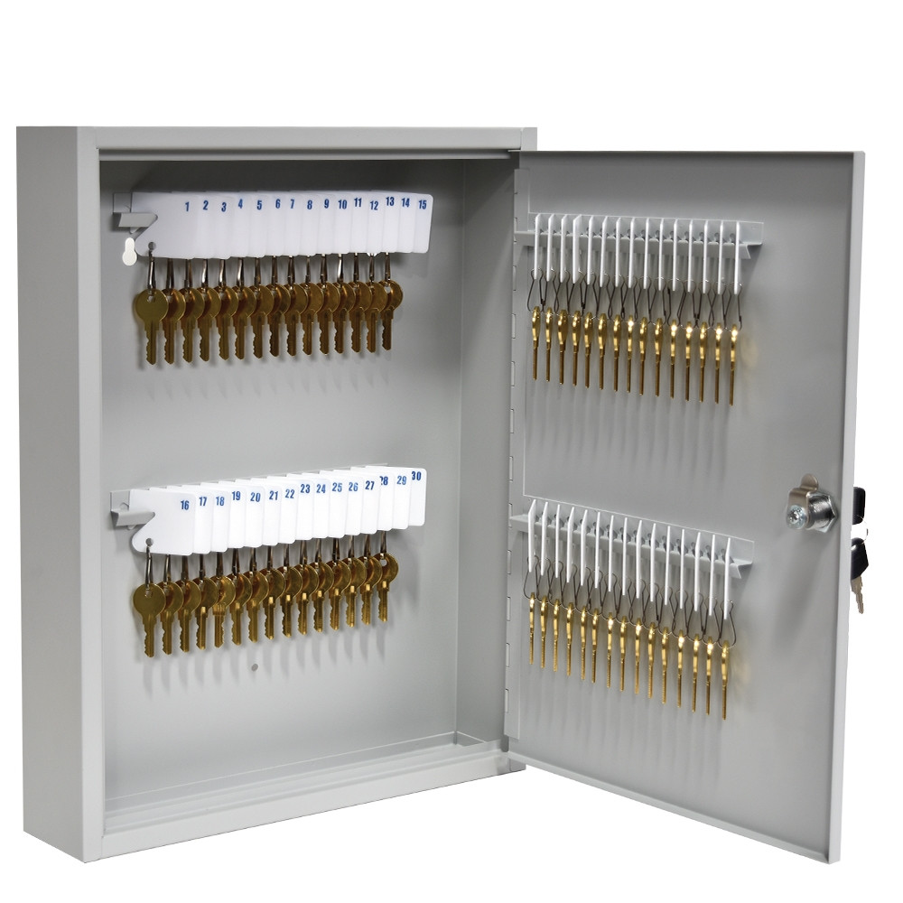 Single Lock Fort Knox™ Key Cabinet - 60 Key Capacity - Keyed Different | Master Keyed System - Open Door