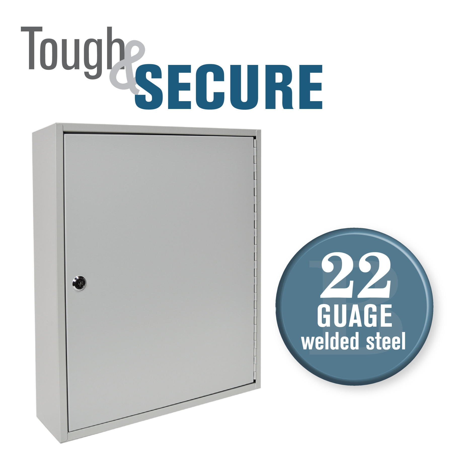 Single Lock Fort Knox™ Key Cabinet - 200 Key Capacity - Keyed Differently - Tough and Secure
