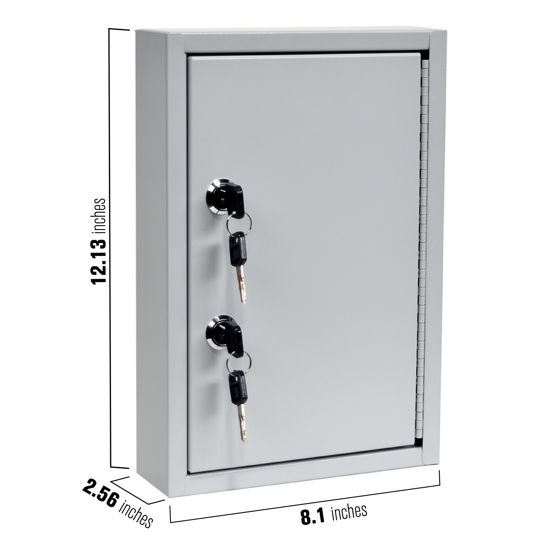 Dual Lock SteelMaster™ Key Cabinet - 40 Key Capacity - Keyed Differently - Dimensions