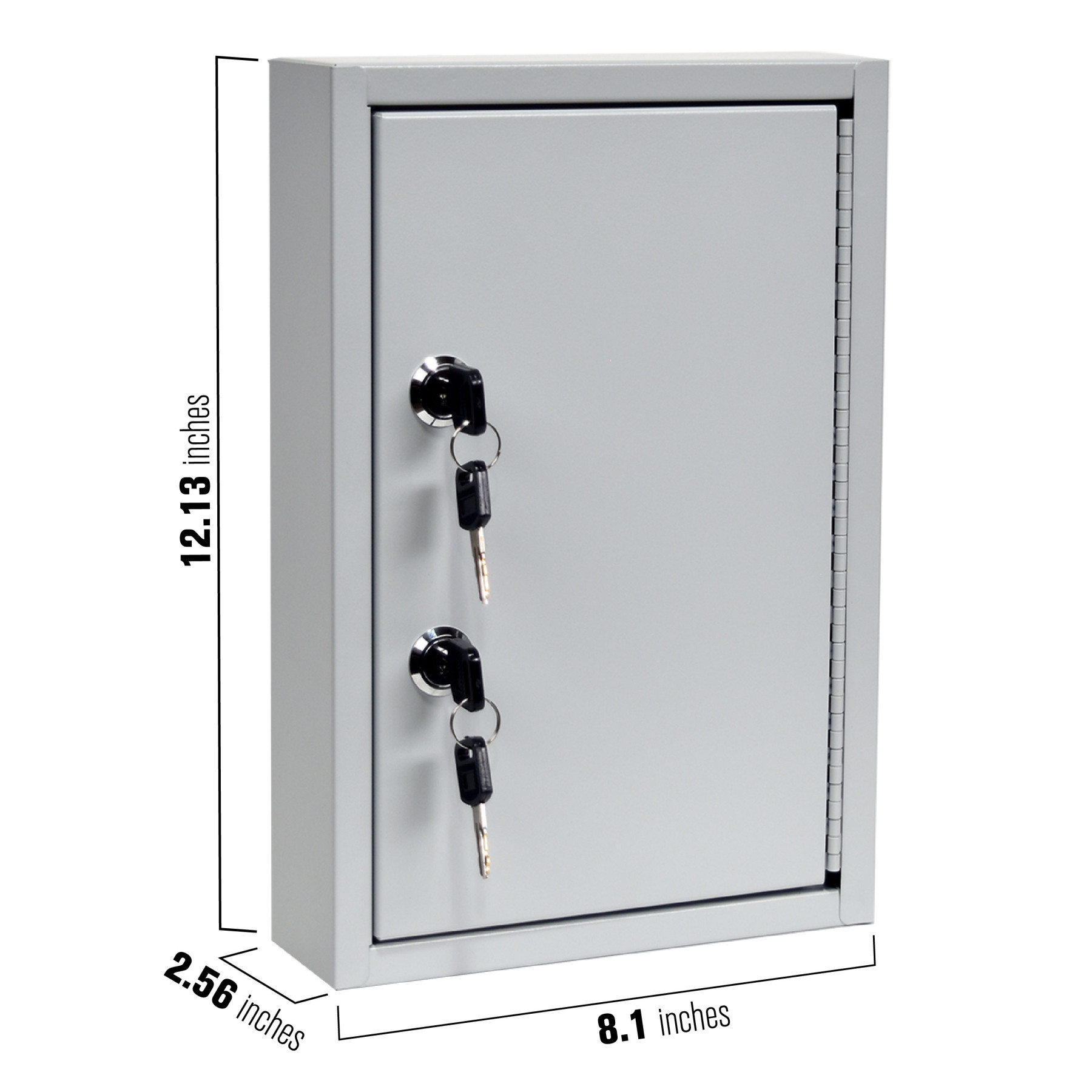 Dual Lock SteelMaster™ Key Cabinet - 40 Key Capacity - Keyed Different | Master Keyed System - dimensions