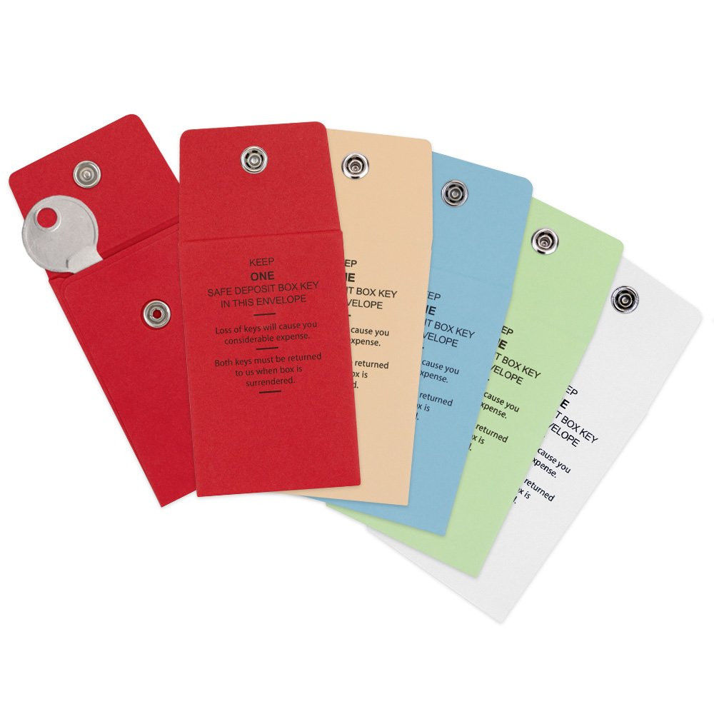 2-1/4W x 3-1/2H Key Envelopes Reclosable Snap Lock 