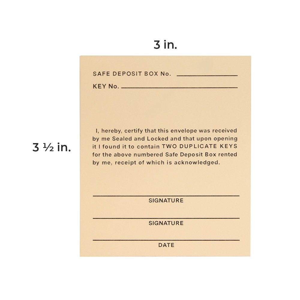 Manila Key Envelopes 3W x 3-1/2H | Permanent Lock Style - Ready-to-Ship - dimensions