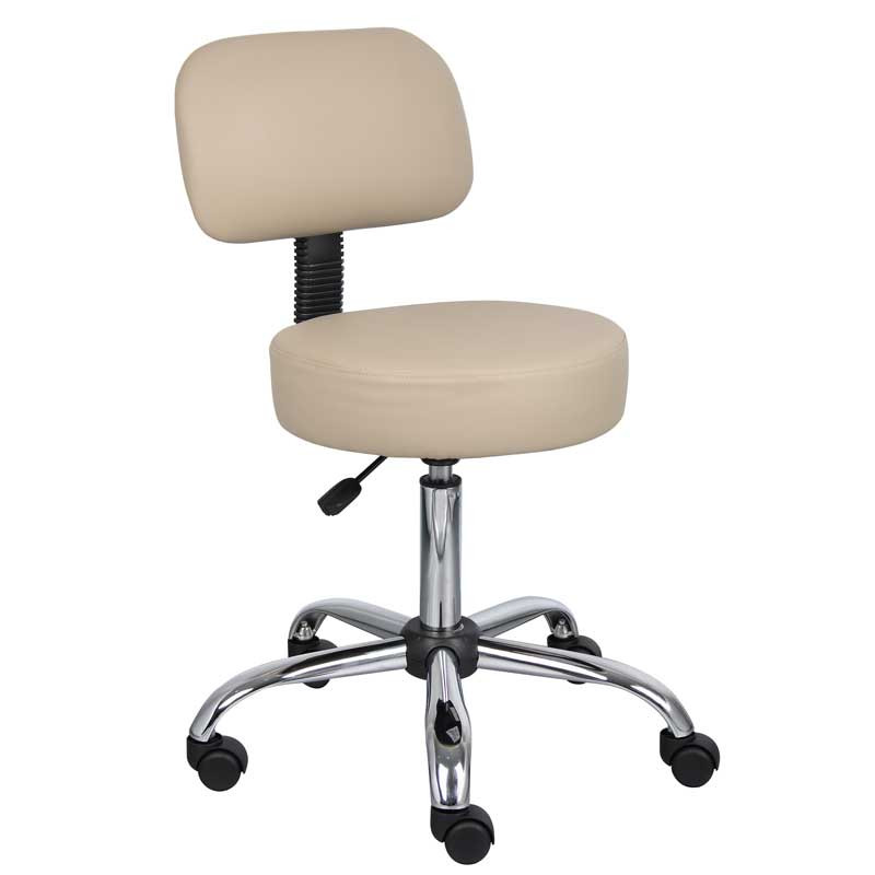 Teller Window Stool - Beige - With back