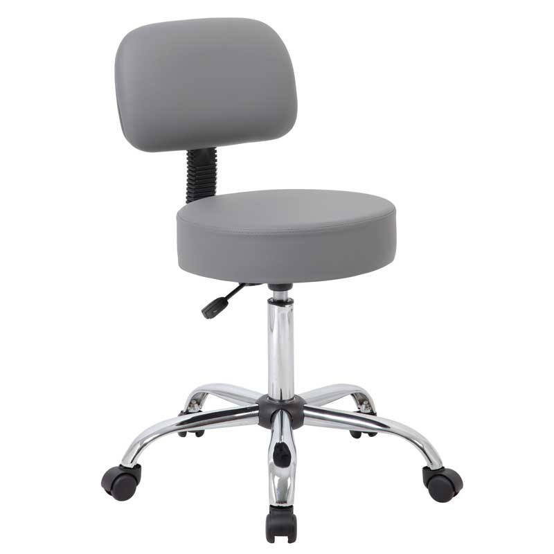 Teller Window Stool - Gray - With back