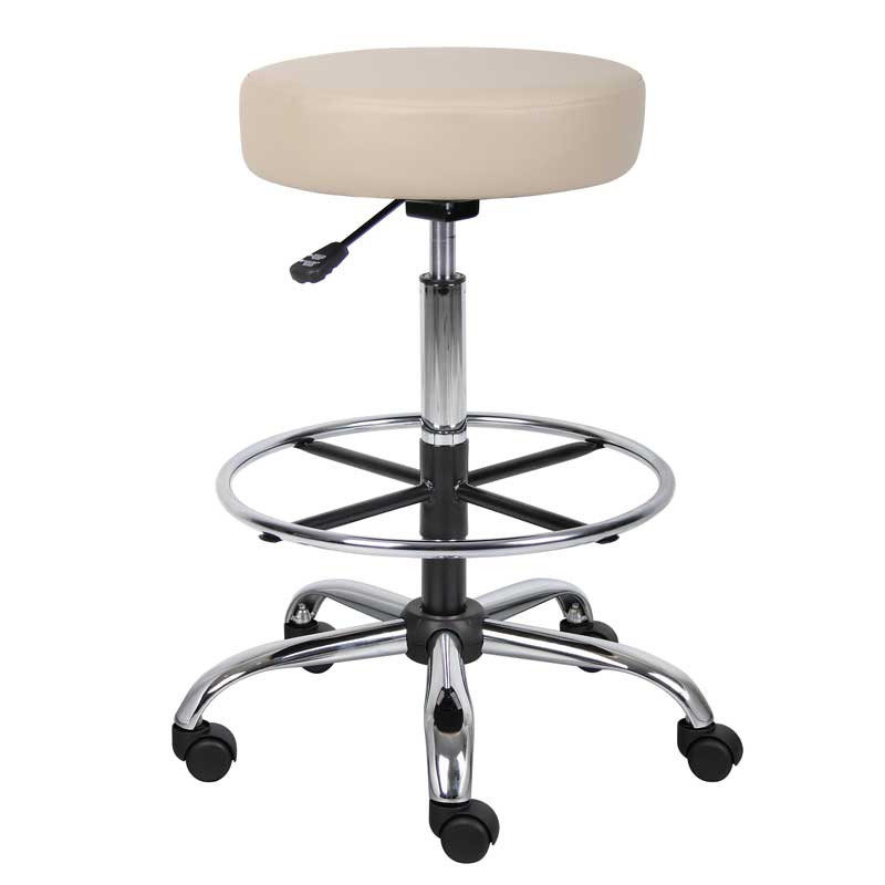 Teller Window Stool in beige without back