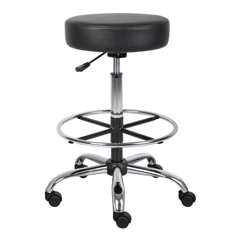 Teller Window Stool in black without back