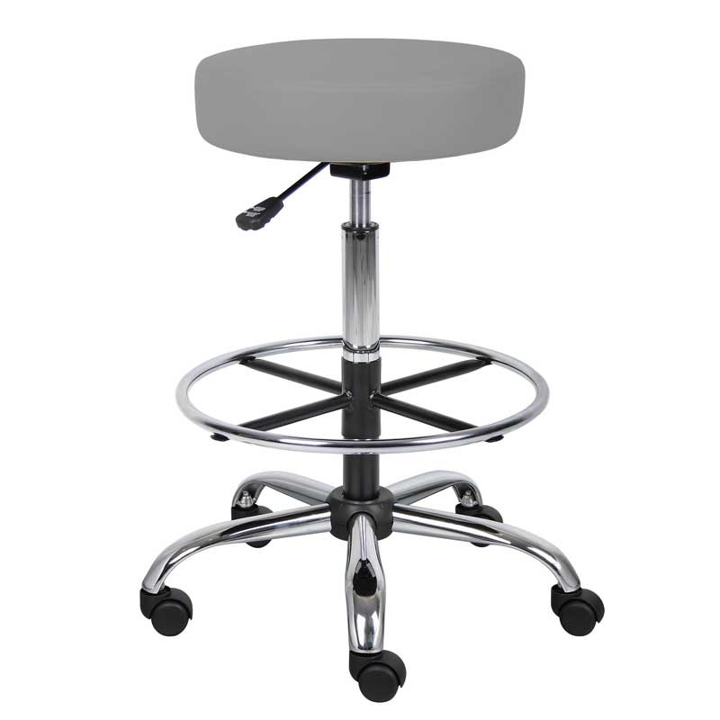 Teller Window Stool in gray without back