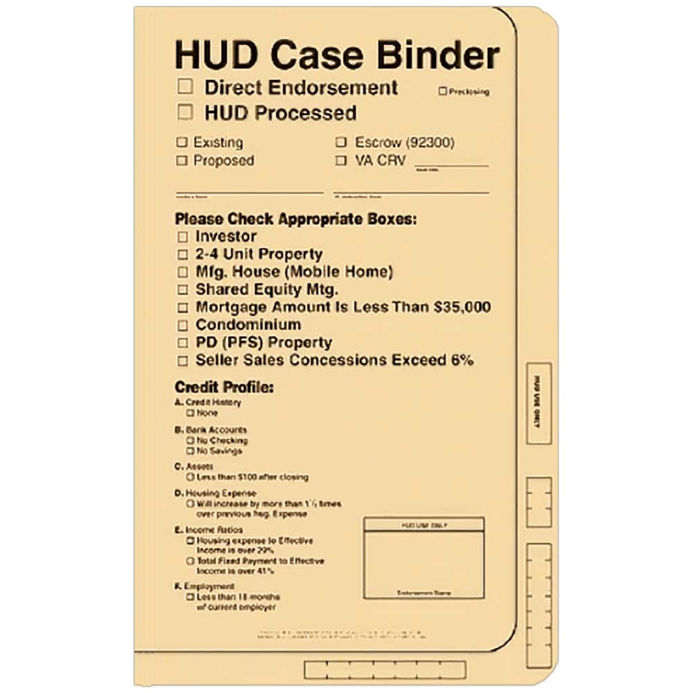 HUD Case Binder (Manila)
