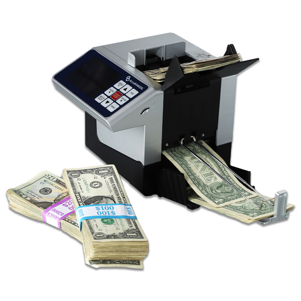 AccuBANKER® D700 Automatic Value and Counterfeit Bill Detector full view