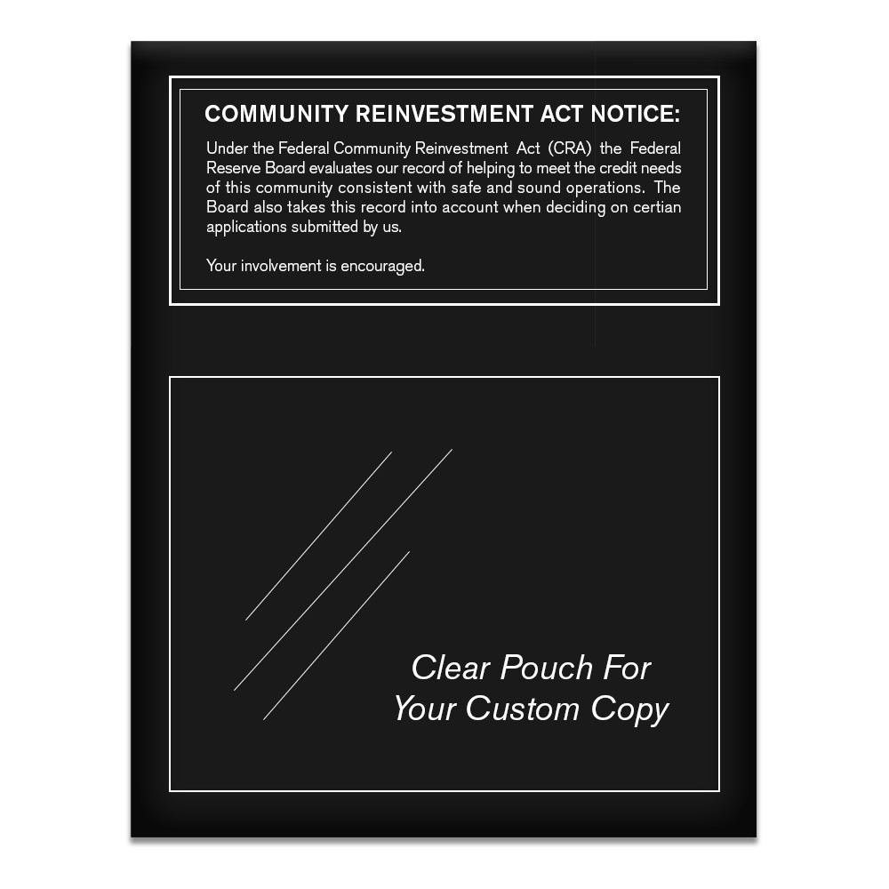 Community Reinvestment Act (Federal Reserve) 11W x 14H - Gloss Black