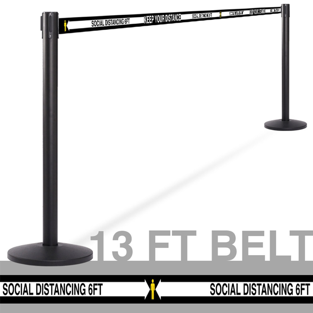 QueueMaster Social Distancing Stanchions - Set of 2