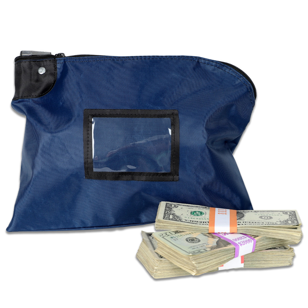 Laminated Nylon Locking Deposit Bags - 15W x 11H