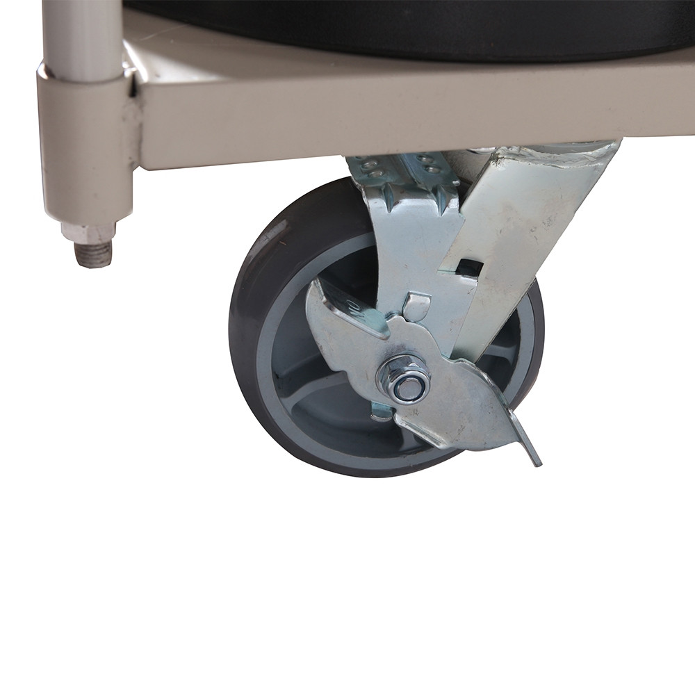 6" locking wheels for stability 