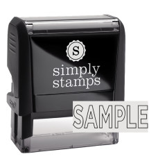 (W x H): 1-2/5" x 1/2" Self-Inking Stamp - Sample