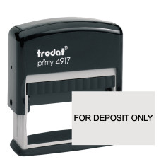 (W x H): 2.75" x .03"  Self-Inking Stamp - For Deposit Only
