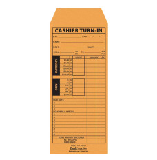 Cashier Turn-In Envelope - 4-1/2W x 10-3/8H (inches)