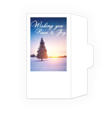 Holiday Drive Up Envelope - Peace & Joy - Full Color Open Side - No Imprint 