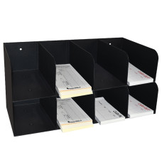 Check Separator - Steel - 8 Pocket - Black - organization for office facility