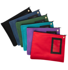  14W x 11H 14 oz. Cotton Canvas Large Zipper Bags Shown Fanned Out