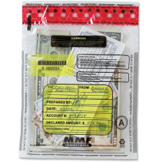 MMF Industries Clear Cash Deposit Bags - 9W x 12H - Pack of 100