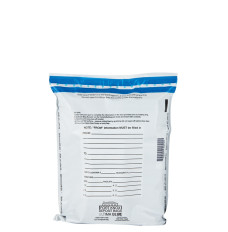 (W x H): 12" x 16" Ultima Blue® Tamper-Evident Deposit Bag with External Pocket, White - 500 Per Pack