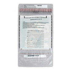 12W x 20H Tamper Evident Clear Top-Bottom Deposit Bag
