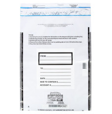 15W x 20H Ultima Blue® Clear Deposit Bag with External Pocket