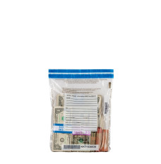 9W x 12H Ultima Blue® Clear Deposit Bag - External Pocket