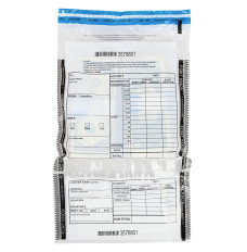 Ultima Blue® Clear Top-Bottom Deposit Bags - 9W x 17-1/2H 