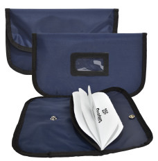70 Denier Navy Blue Nylon Divided Coin Bag - 11W x 6-1/2H - Ready-to-Ship