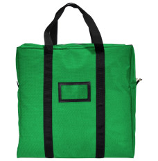 (W x H x D): 20" x 20" x 5" - ATM Cassette Lockable Courier Bag - 1000 Denier Nylon - Kelly Green