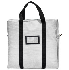 (W x H x D): 20" x 20" x 5" - ATM Cassette Lockable Courier Bag - 1000 Denier Nylon - White