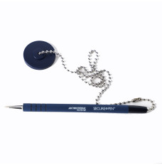 MMF Industries Secure-A-Pen Anti-Microbial Counter Pen, Blue