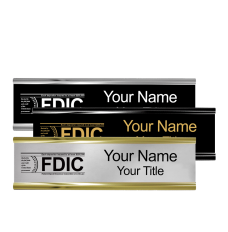 10W x 2H Wall Frame - Nameplate w/ FDIC or NCUA Logo Set 