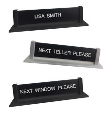 Double Sided Nameplate Set w/ Slide Post Frame - 3 frame color varieties