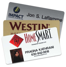 1.5H x 3W Full Color Name Tags - Plastic/Metal - Made to Order