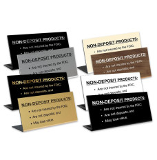 Non-Deposit Products Bend Back Counter Sign - 7W x 3H