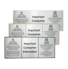 Aluminum Wall Frame for 3 Compliance Signs