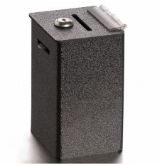 Keyed Alike Black ABS Plastic Countertop Tip Box  - 4W x 6H x 3-1/2D - Portable