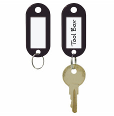STEELMASTER® Label-Window Key Tags - Black