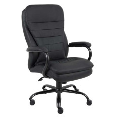 Double Plush Executive Office Chair in black