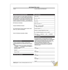  2-Part Safe Deposit Box Lease Form