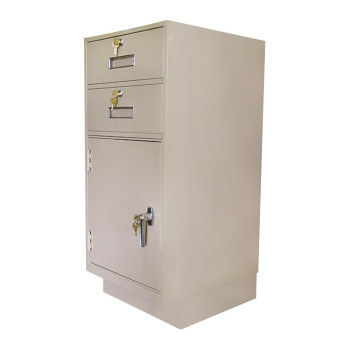 Fenco Goldline Teller Pedestal, (2) Key Locking Drawers, (1) Hinged Locker