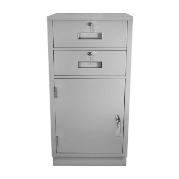 Fenco Silverline Teller Pedestal, (2) Key Locking Drawers (1) Hinged Locker