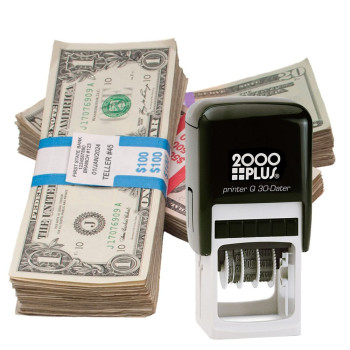 Fed Compliant Self-Inking Date Stamp for Bill Straps