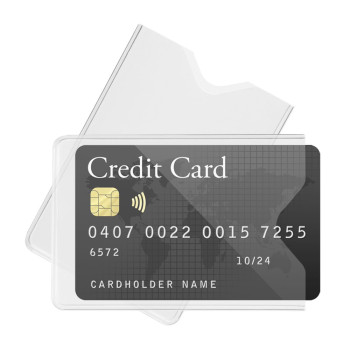 ATM Card Sleeve with Thumb Notch - Clear Vinyl