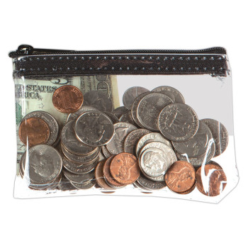 (W x H): 5" x 3" - Mini Zipper Bags - Clear Vinyl - Ready-to-Ship